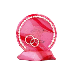 Svíce kruh svatební s kameny 4