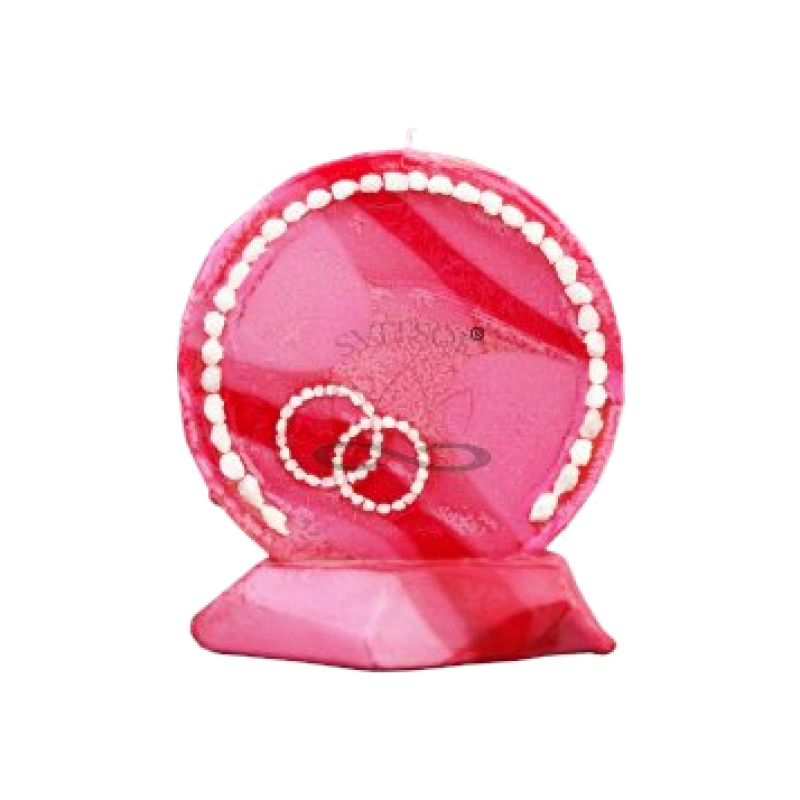 Svíce kruh svatební s kameny 4