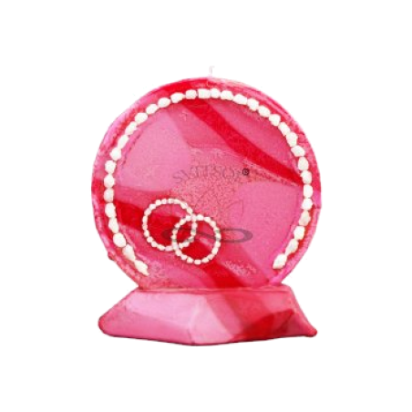 Svíce kruh svatební s kameny 4