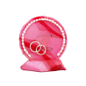 Round Wedding Candle with Stones 4