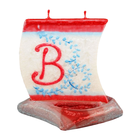 Svíčka LOĎKA S PÍSMENEM B