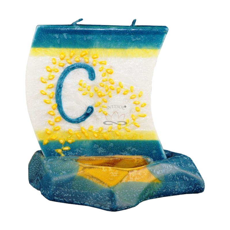 Svíčka LOĎKA S PÍSMENEM C