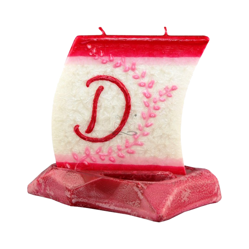 Svíčka LOĎKA S PÍSMENEM D