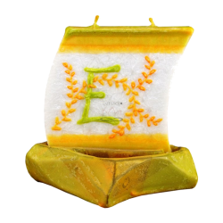 Svíčka LOĎKA S PÍSMENEM E