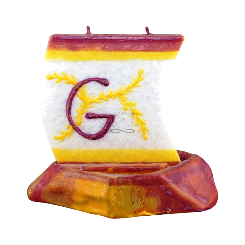 Svíčka LOĎKA S PÍSMENEM G