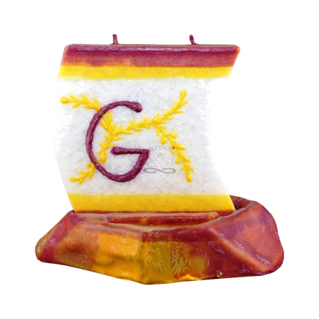 Svíčka LOĎKA S PÍSMENEM G