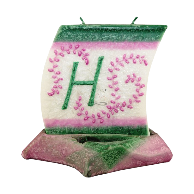 Svíčka LOĎKA S PÍSMENEM H