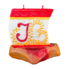 Boat Candle with Letter J
