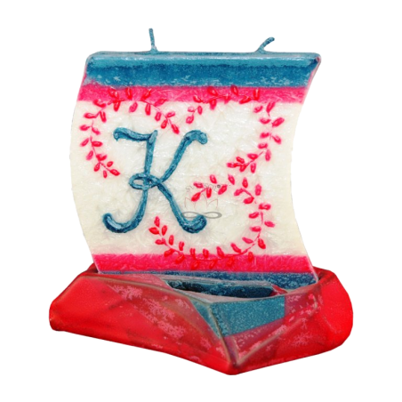 Svíčka LOĎKA S PÍSMENEM K