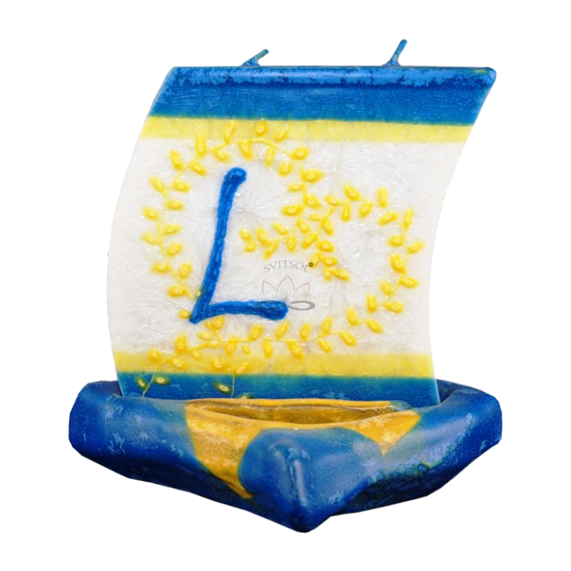 Svíčka LOĎKA S PÍSMENEM L