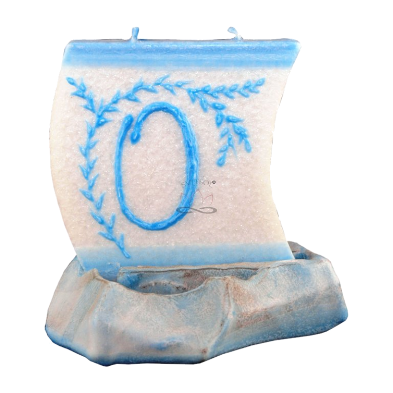 Svíčka LOĎKA S PÍSMENEM O