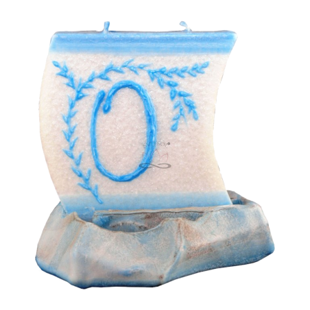 Svíčka LOĎKA S PÍSMENEM O