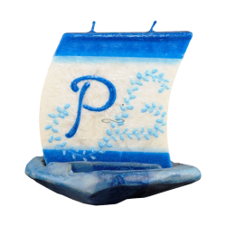BOAT Candle with Letter P