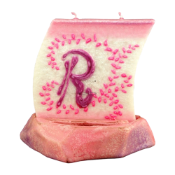 Svíčka LOĎKA S PÍSMENEM R