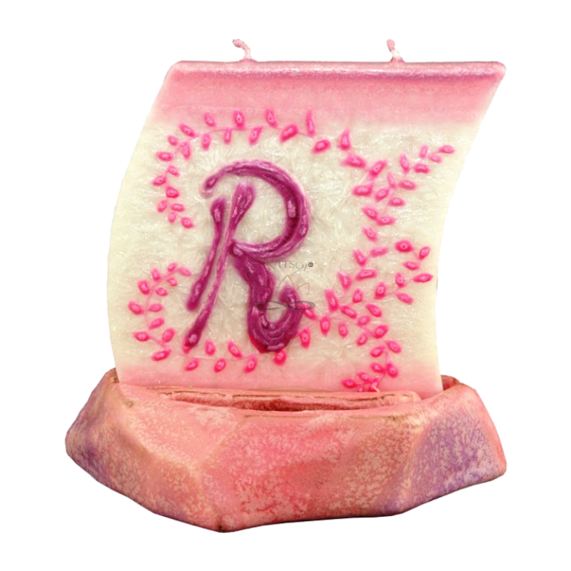 Svíčka LOĎKA S PÍSMENEM R