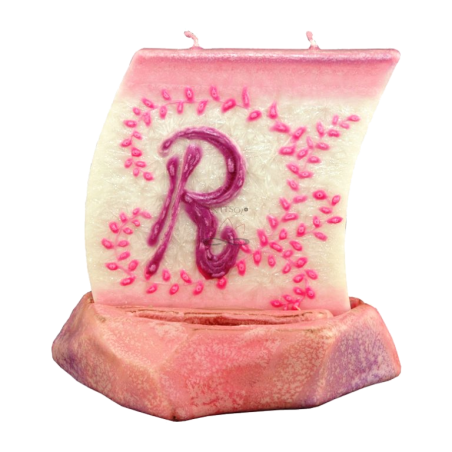 Svíčka LOĎKA S PÍSMENEM R