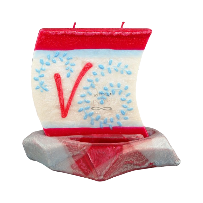 Svíčka LOĎKA S PÍSMENEM V