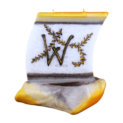 Svíčka LOĎKA S PÍSMENEM W