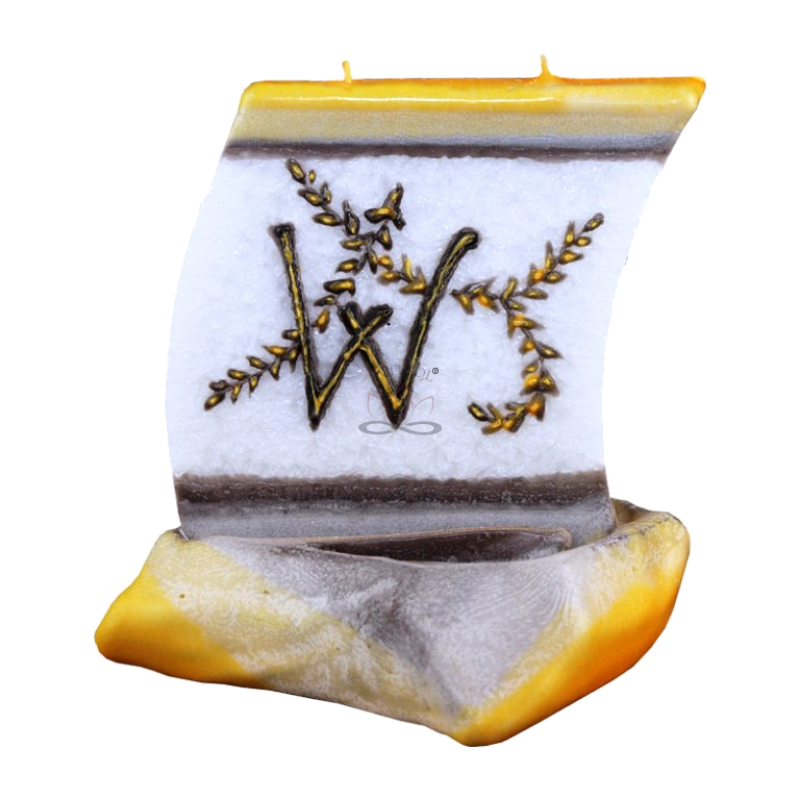 Svíčka LOĎKA S PÍSMENEM W