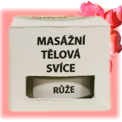Svíčka MASÁŽNÍ TĚLOVÁ VALLERI LUXURY RŮŽE menší balení