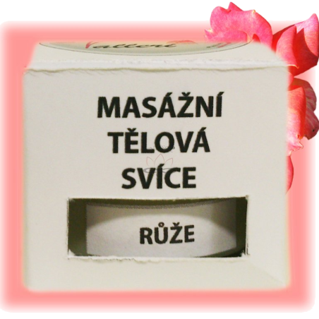 Svíčka MASÁŽNÍ TĚLOVÁ VALLERI LUXURY RŮŽE menší balení