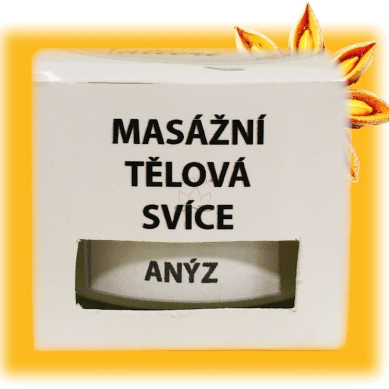 Svíčka MASÁŽNÍ TĚLOVÁ VALLERI LUXURY ANÝZ větší balení