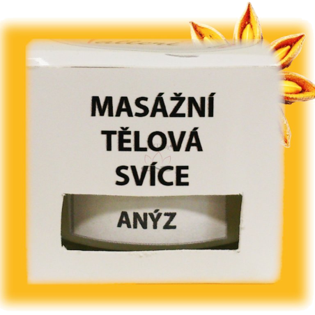 Svíčka MASÁŽNÍ TĚLOVÁ VALLERI LUXURY ANÝZ větší balení