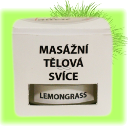 Svíčka MASÁŽNÍ TĚLOVÁ VALLERI LUXURY LEMONGRASS menší balení