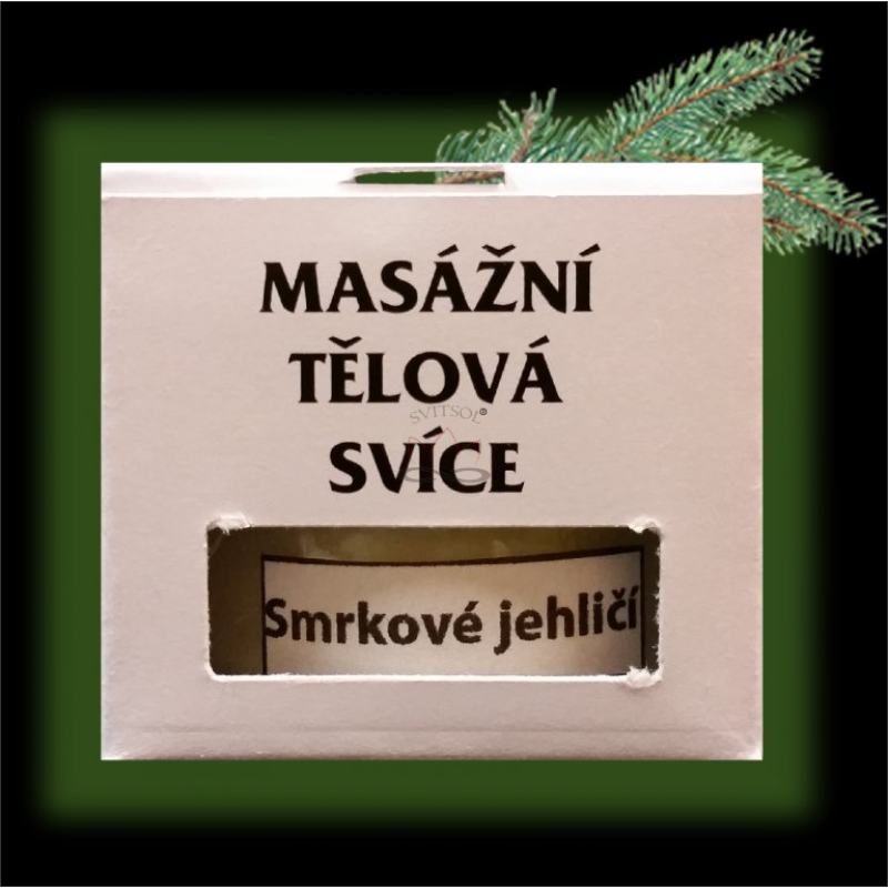 Svíčka MASÁŽNÍ TĚLOVÁ VALLERI LUXURY SMRKOVÉ JEHLIČÍ menší balení