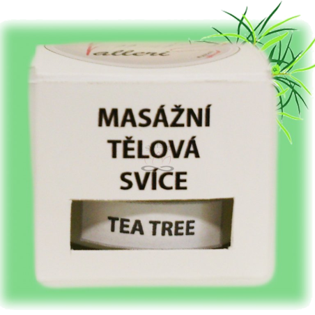 Svíčka MASÁŽNÍ TĚLOVÁ VALLERI LUXURY TEA TREE menší balení