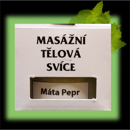 Svíčka MASÁŽNÍ TĚLOVÁ VALLERI LUXURY MÁTA PEPRNÁ větší balení