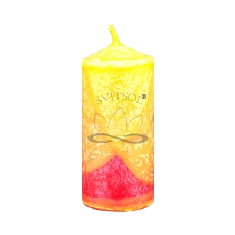 Kleine Stumpenkerze - Handgemacht mit Erdbeerduft