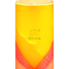 Yellow Pillar Candle with Circle Decor - Handmade