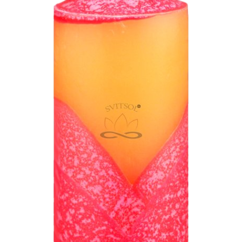 Válec malý oranžový zdobení kruhy