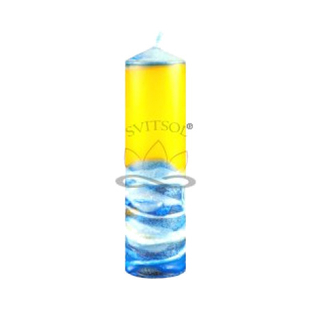 Tall Pillar Candle Citronella SVITSOL - Handmade Czech Craft