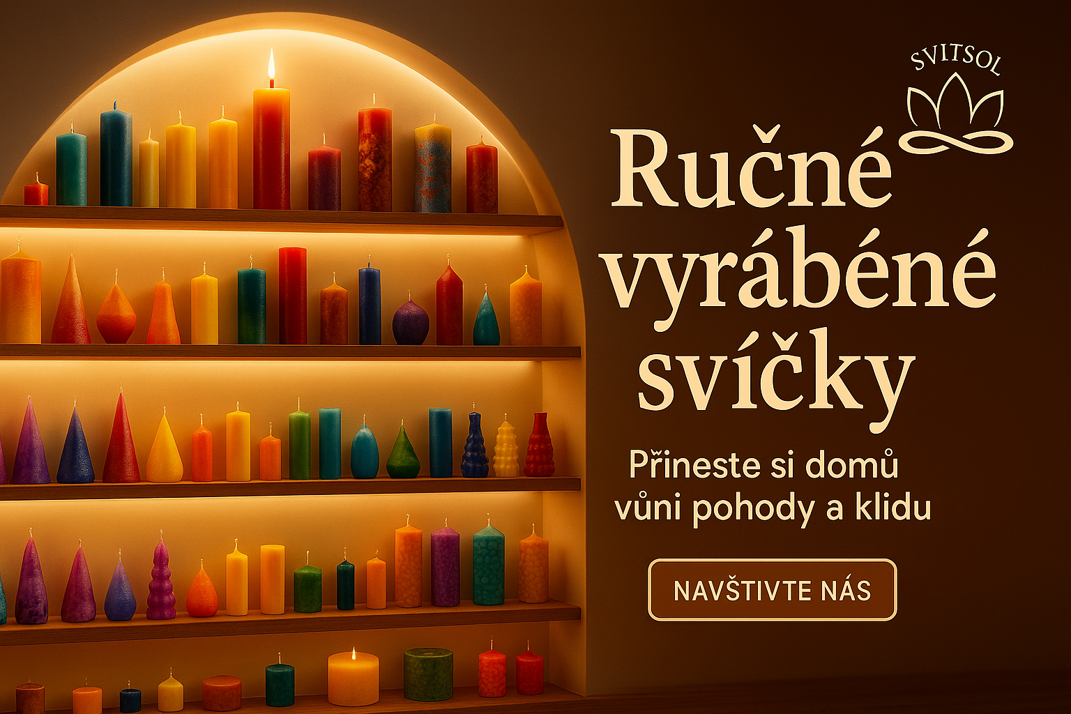 SVITSOL – galerie a dílna, výroba svíček Karlovy Vary, Královské Poříčí